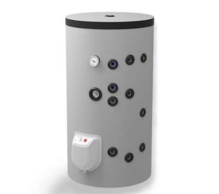 Комбинированный напольный водонагреватель 150л, с двумя теплообменниками, эмалированный